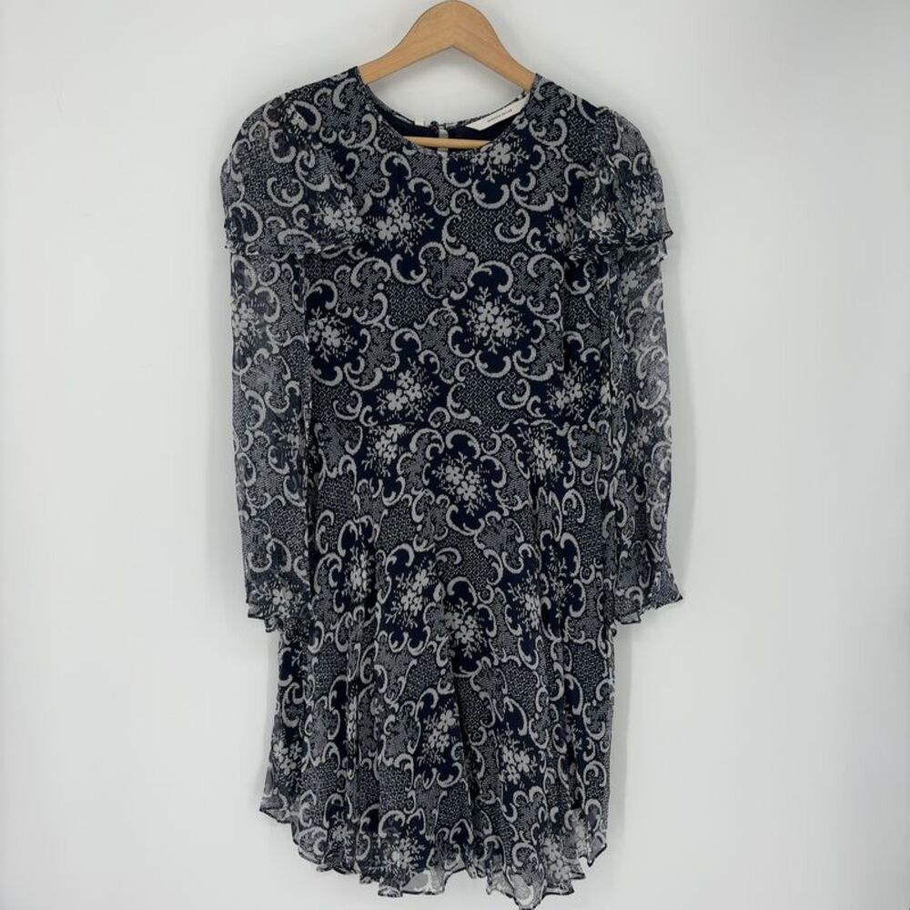 Rebecca Taylor Fleur Ruffle Silk Mini Dress